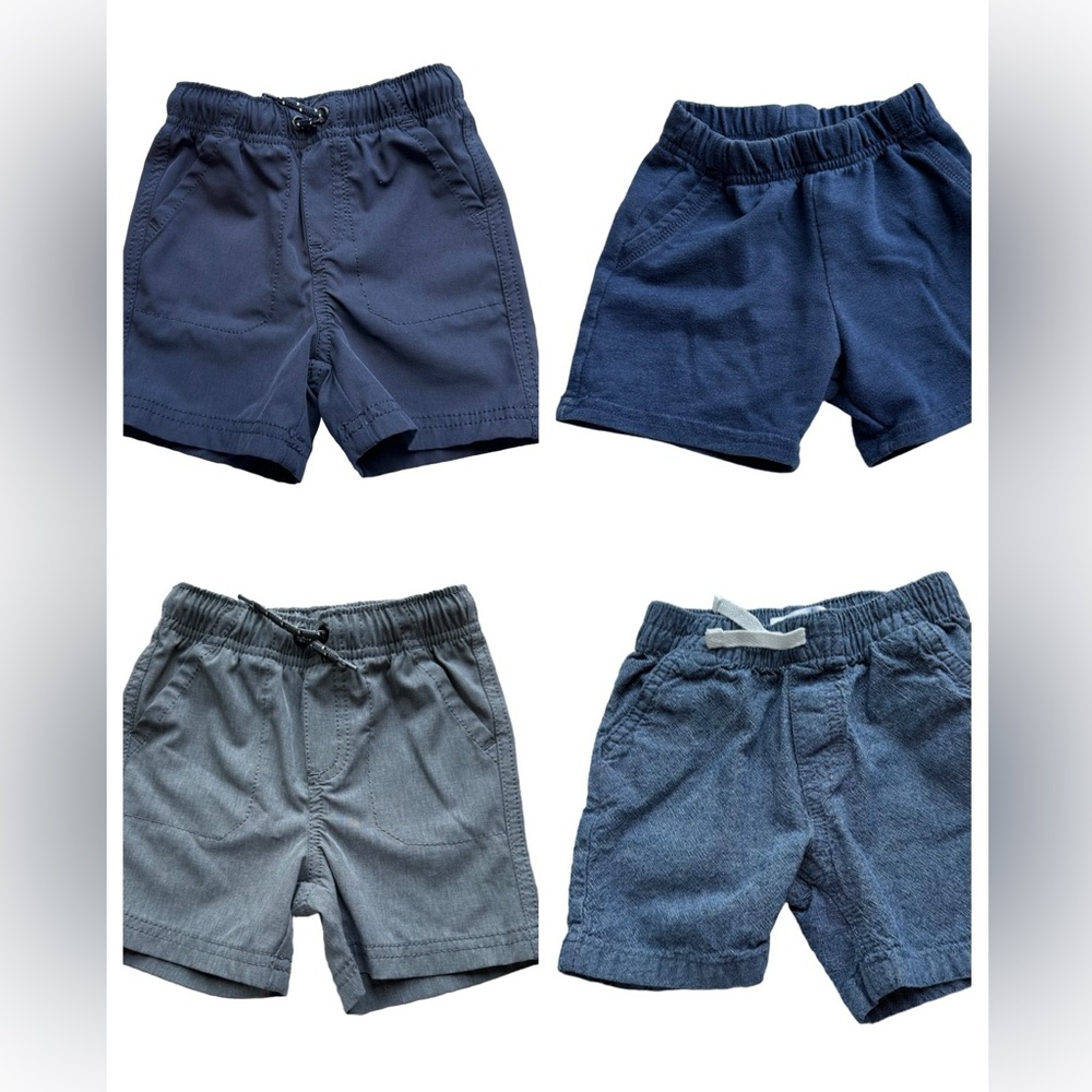 Lot of 4: Various Toddler 18 month shorts in Blue, Navy, and Gray